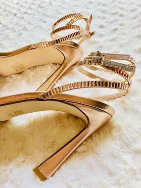 STEVE MADDEN | Thierry Rose Gold Strappy High Heel Sandals